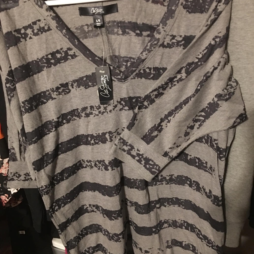 3/4 sleeve high low top